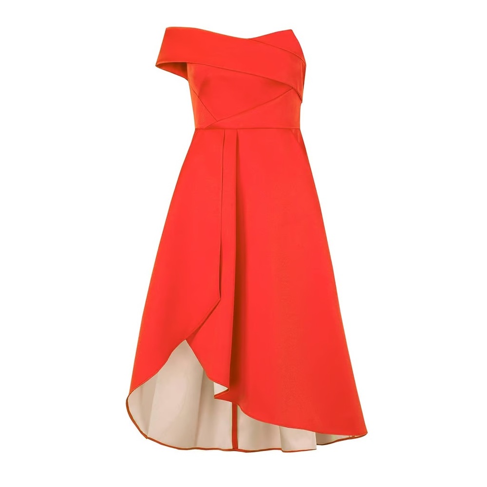 Asymmetric red dress NWT sz XS